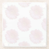 Bleek roze gerbera daisy glazen onderzetter (Achterkant)