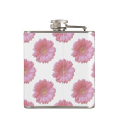 Bleek roze gerbera daisy heupfles (Achterkant)