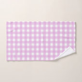 Bleek roze gingham bad handdoek (Handdoek)