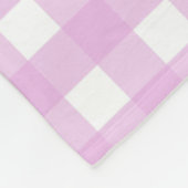 Bleek roze gingham fleece deken (Hoek)