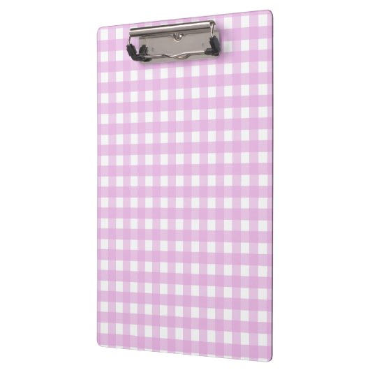 Bleek roze gingham klembord (Links)