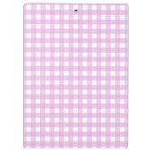 Bleek roze gingham klembord (Achterkant)