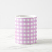 Bleek roze gingham koffiemok (Center)