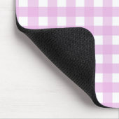 Bleek roze gingham muismat (Hoek)