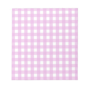 Bleek roze gingham notitieblok
