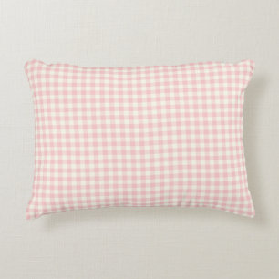 Bleek roze gingham Pattern Accent Pillow Kussen