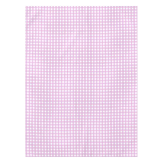 Bleek roze gingham tafelkleed (Voorkant)