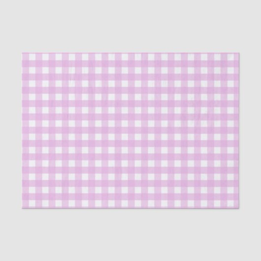Bleek roze gingham tissuepapier (Voorkant)