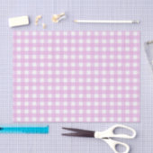 Bleek roze gingham tissuepapier (Craft)