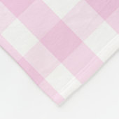 bleek roze gingham witte trendy gierig land fleece deken (Hoek)