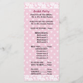 Bleek-roze-hartsweddenschap Programma (Achterkant)