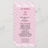 Bleek-roze-hartsweddenschap Programma (Voorkant / Achterkant)