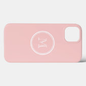 Bleek roze hoog gekleurd monogram Case-Mate iPhone case (Achterkant (horizontaal))