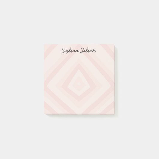 Bleek Roze Lijn aangepast grafisch monogram op maa Post-it® Notes (Voorkant)