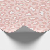 Bleek roze luipaard wrapping papier (Hoek)