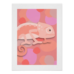 Bleek Roze & Perzik Kameleon Perfect Poster