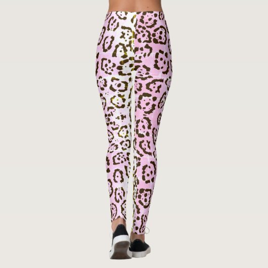 Bleek roze Pop Kunststof kunstklep Leggings (Achterkant)