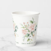 bleek roze rozen bouquet papieren bekers (Achterkant)