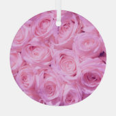 Bleek roze rozen glas ornament (Achterkant)