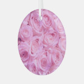 Bleek roze rozen glas ornament (Voorkant links)