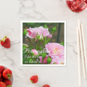 Bleek roze rozen-Papierpartij luiers Servetten (Insitu)