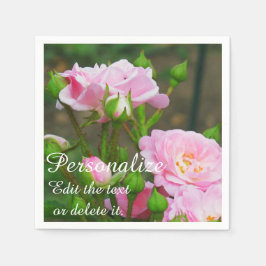 Bleek roze rozen-Papierpartij luiers Servetten