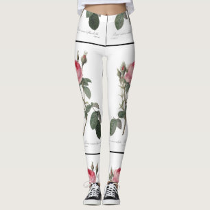 Bleek roze rozen schilderen leggings