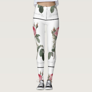 Bleek roze rozen schilderen leggings