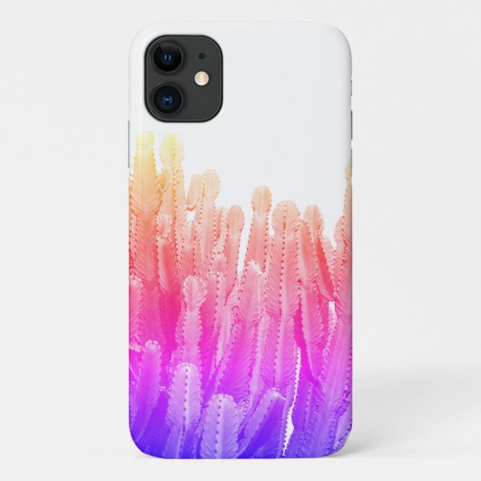 Bleek Roze Succulent Cactus Plant iPhone 11 Hoesje (Achterkant)