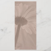 Bleek roze tinted Daisy Wedding Programme Programma (Achterkant)