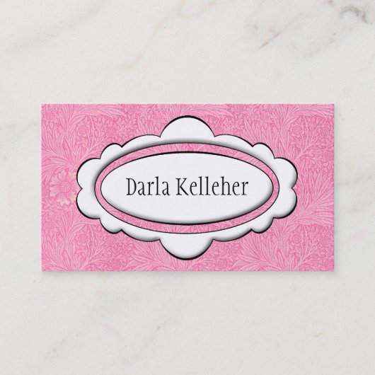 Bleek roze Visitekaartjes (Voorkant)