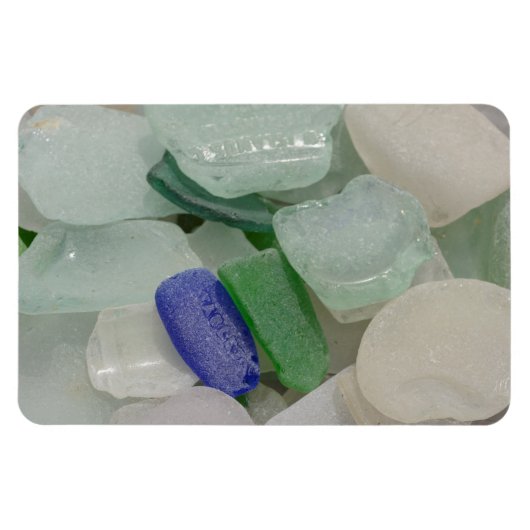 Bleek strandglas magneet (Horizontaal)