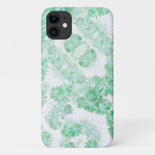 Bleek Turquoise Pastel Wild Flowers iPhone 11 Hoes