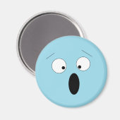 Bleek verrast Gekke gezicht Magnet Magneet (Voorkant / Achterkant)