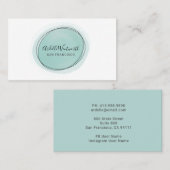 Bleek Zee groene schoonheid en Mode Visitekaartje (Voorkant / Achterkant)