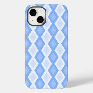 Bleekblauw diamantpatroon Case-Mate iPhone 14 hoesje