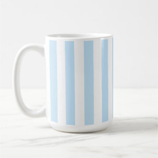 Bleekblauwe en witte Candy Stripe Koffiemok