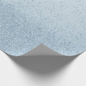Bleekblauwe namaakglitters cadeaupapier (Hoek)