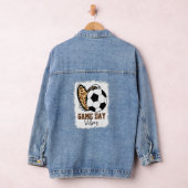 Bleekende voetbaldag Vibes Soccer Mam Day Denim Jacket (Hangar)