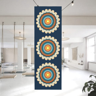 Bleekgeel Oranje Mandala Yogamat