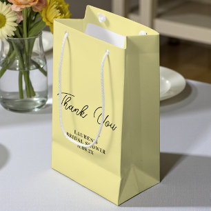 Bleekgele Minimalistische Bruidsfeest Bedankt Klein Cadeauzakje