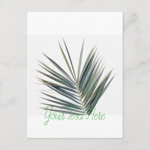 Bleekgroene blad briefkaart