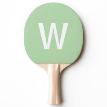 Bleekgroene en witte monogram Ping Pong Bal