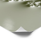 Bleekgroene fractal perfect poster (Hoek)
