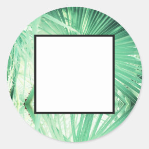 Bleekgroene Palm Lege Trouwcadeau Sticker