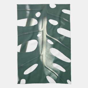 Bleekgroene Pastel Zwitserse Kaas Plant Theedoek