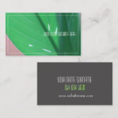 Bleekgroene plantenbladeren Natuur voelen Zakelijk Visitekaartje (Voorkant / Achterkant)