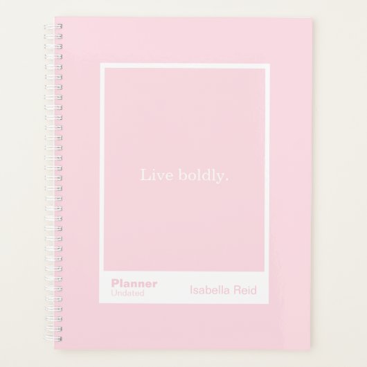 Bleekroze citaatplanner | Volledig aanpasbaar Planner (Voorkant)