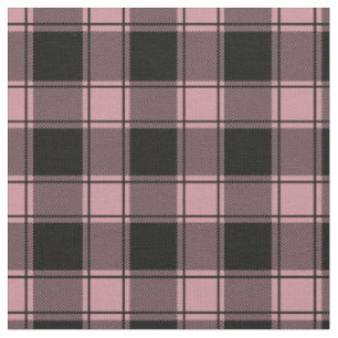 Bleekroze en zwarte Buffalo Plaid Stof