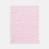 Bleekroze Gingham Fleece Deken (Voorkant)